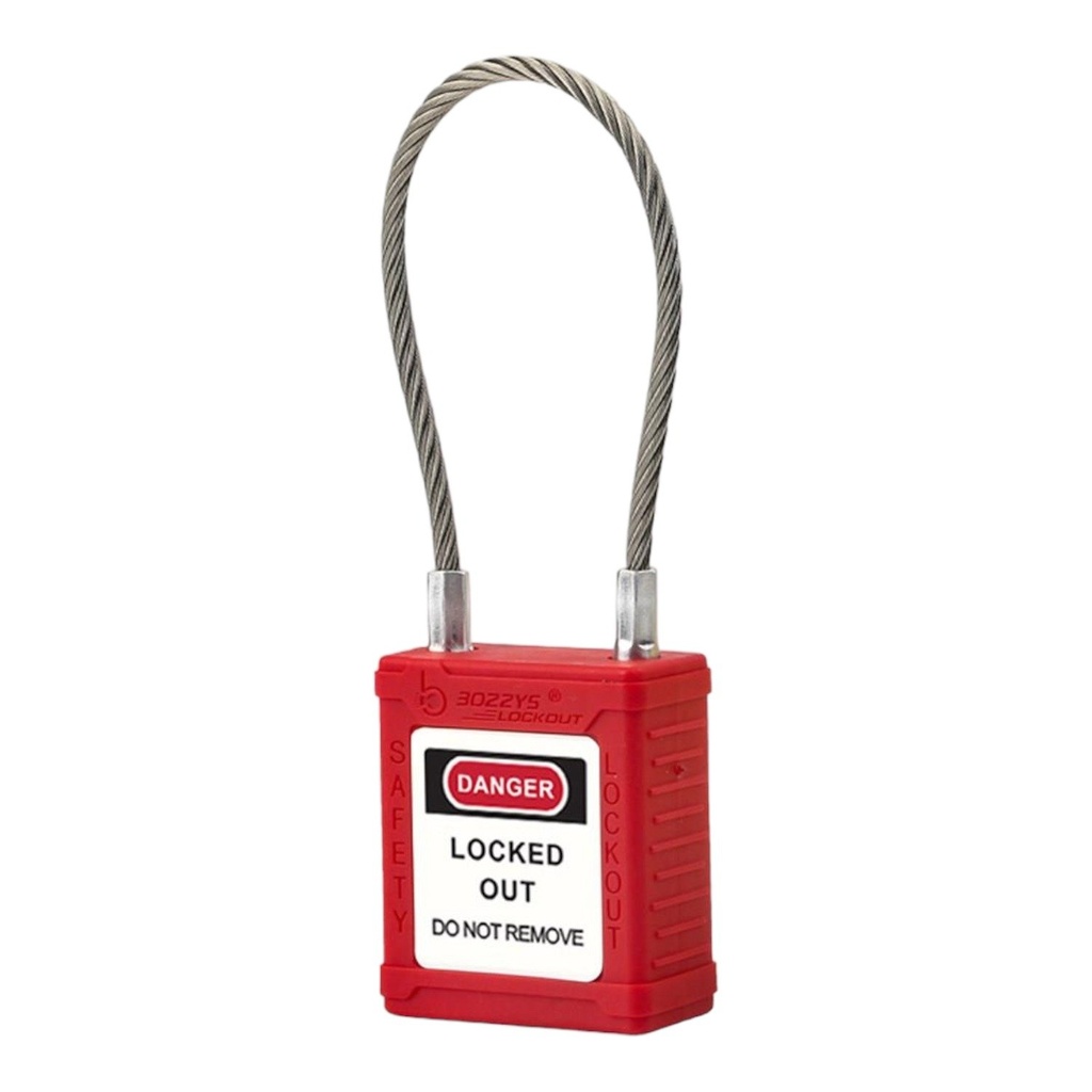 Safe Lock BD-G41 Esnek Güvenlik Kilidi 38Mm (Kırmızı)