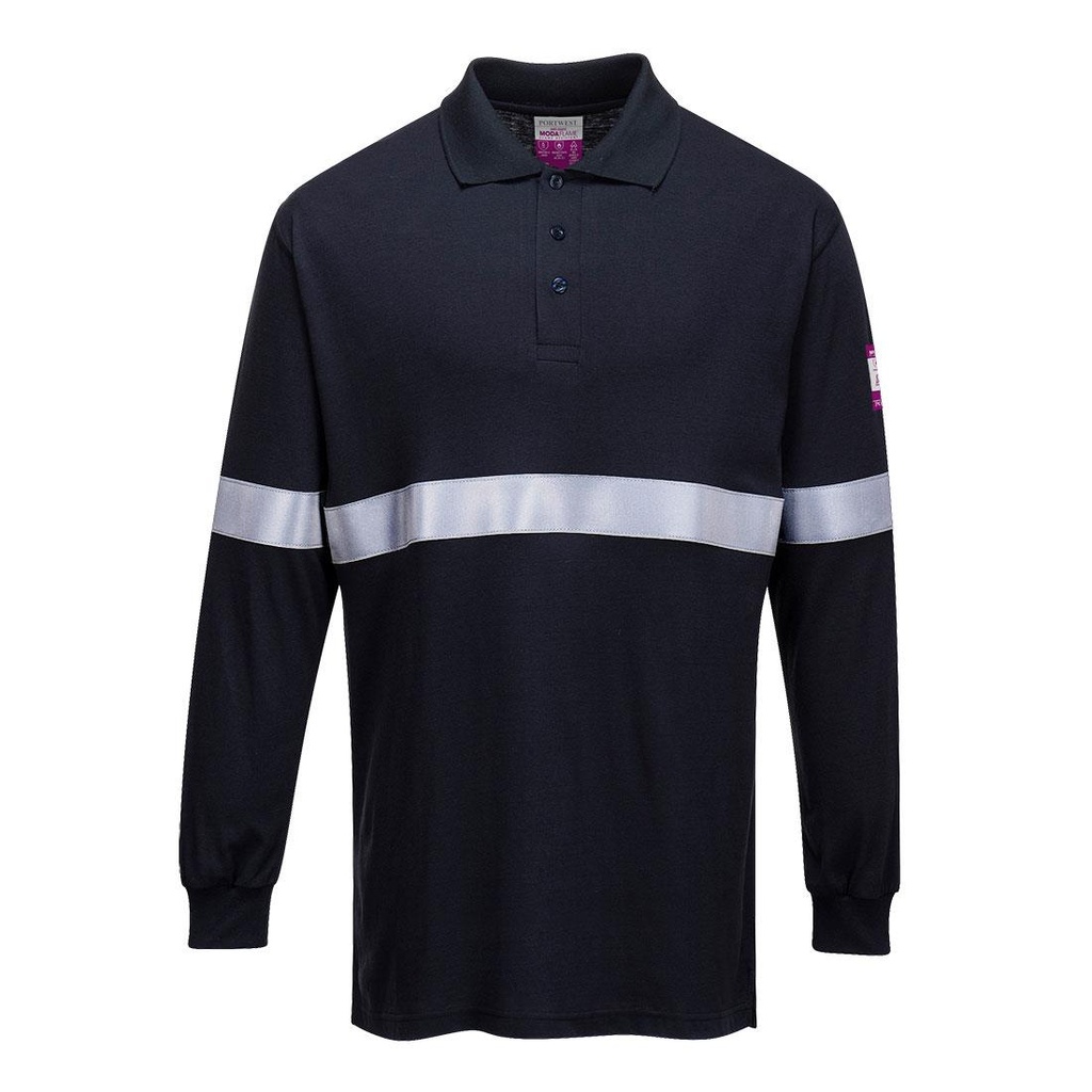 Portwest FR03 - Reflektifli Alev Almaz Anti-Statik Uzun Kollu T-Shirt (Lacivert)