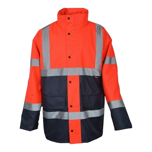 Vizwell WJK05 Oxford Reflektörlü Parka (Turuncu/Lacivert)