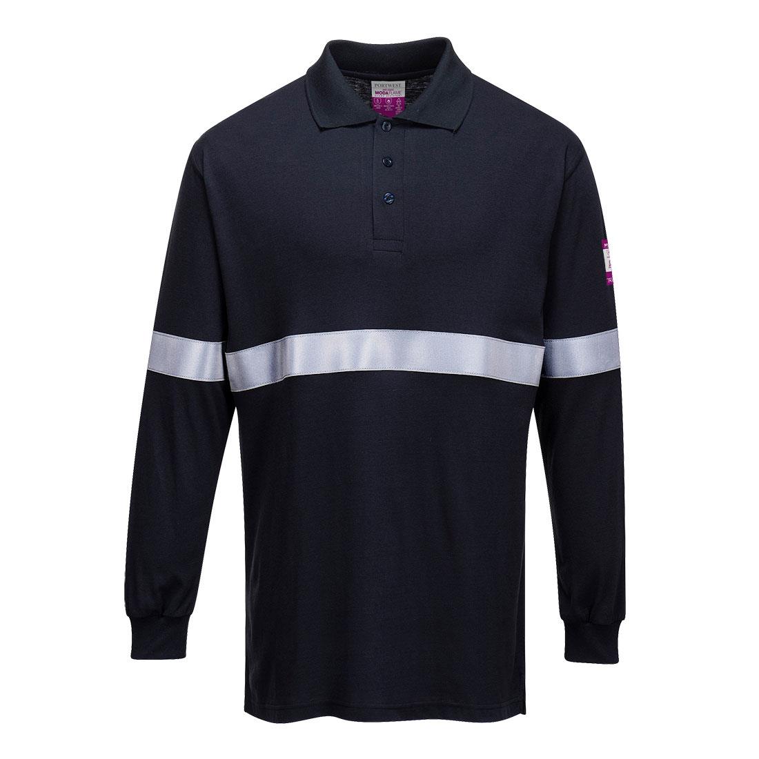 Portwest FR03 - Reflektifli Alev Almaz Anti-Statik Uzun Kollu T-Shirt (Lacivert)